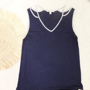 Skies are Blue Navy Blue Sleeveless Tank Top Size XS